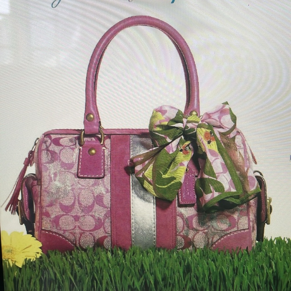 Vintage Y2K Coach Signature Print Tie Dye satchel 2186 Soho speedy doctor bag - Picture 13 of 14